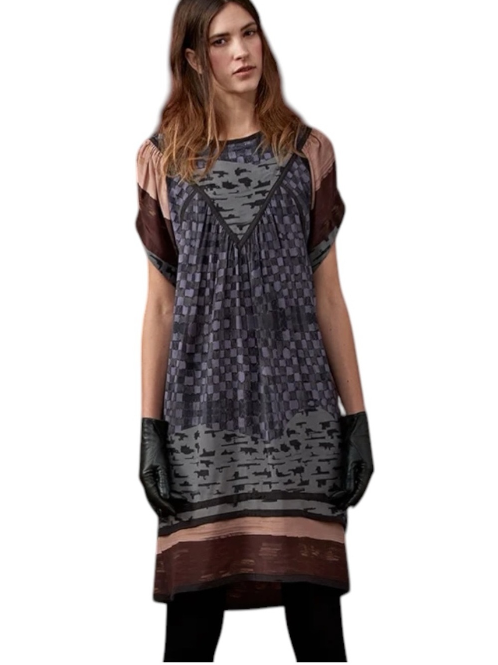 Feral Childe NYC Silk Harbor Checks Print
Dress - S